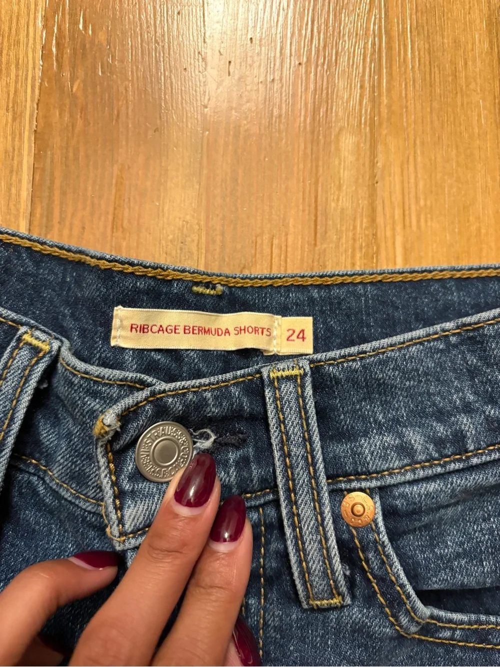 Levi’s Ribcage Bermuda Denim Shorts